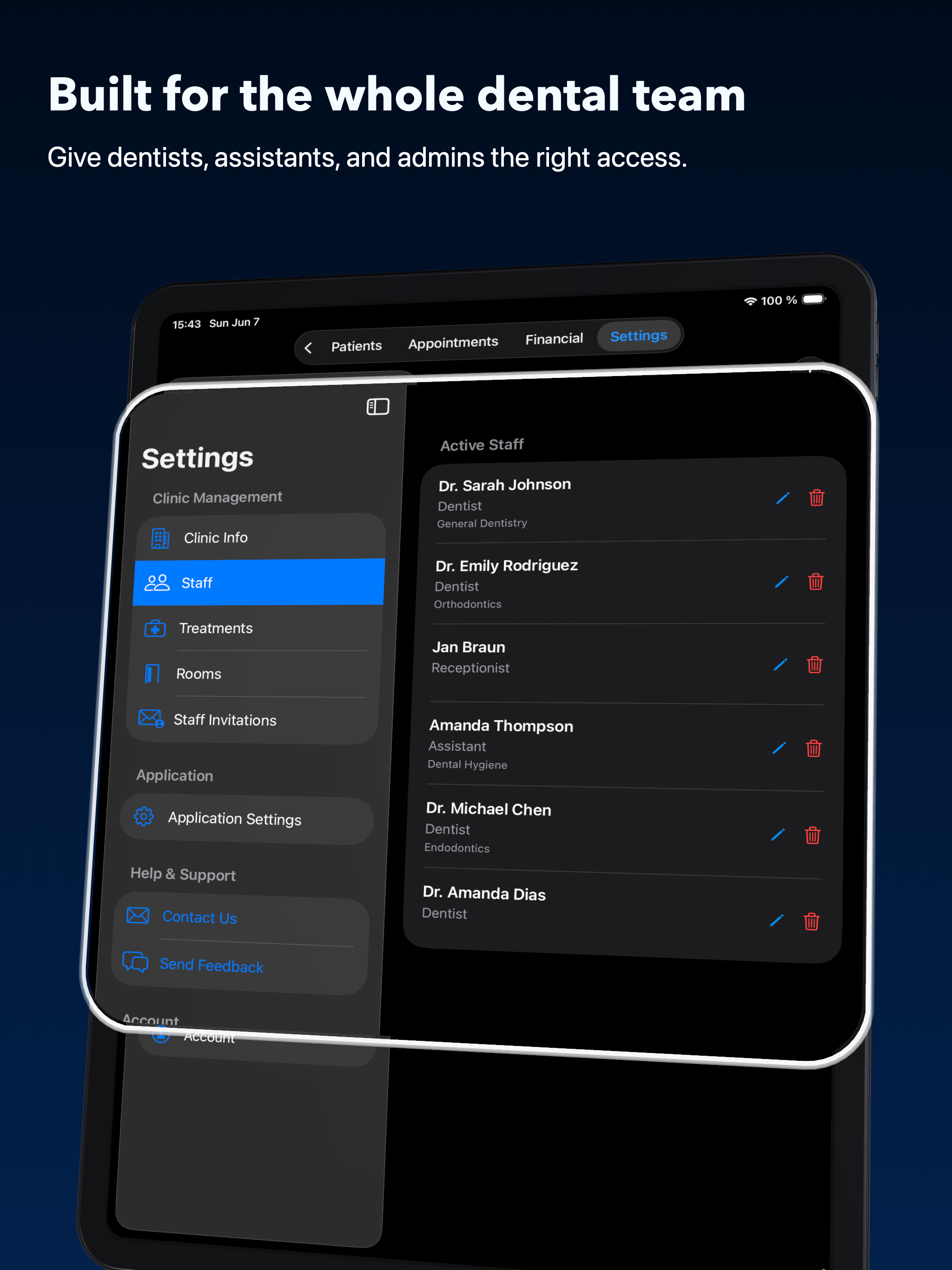 Role management on iPad