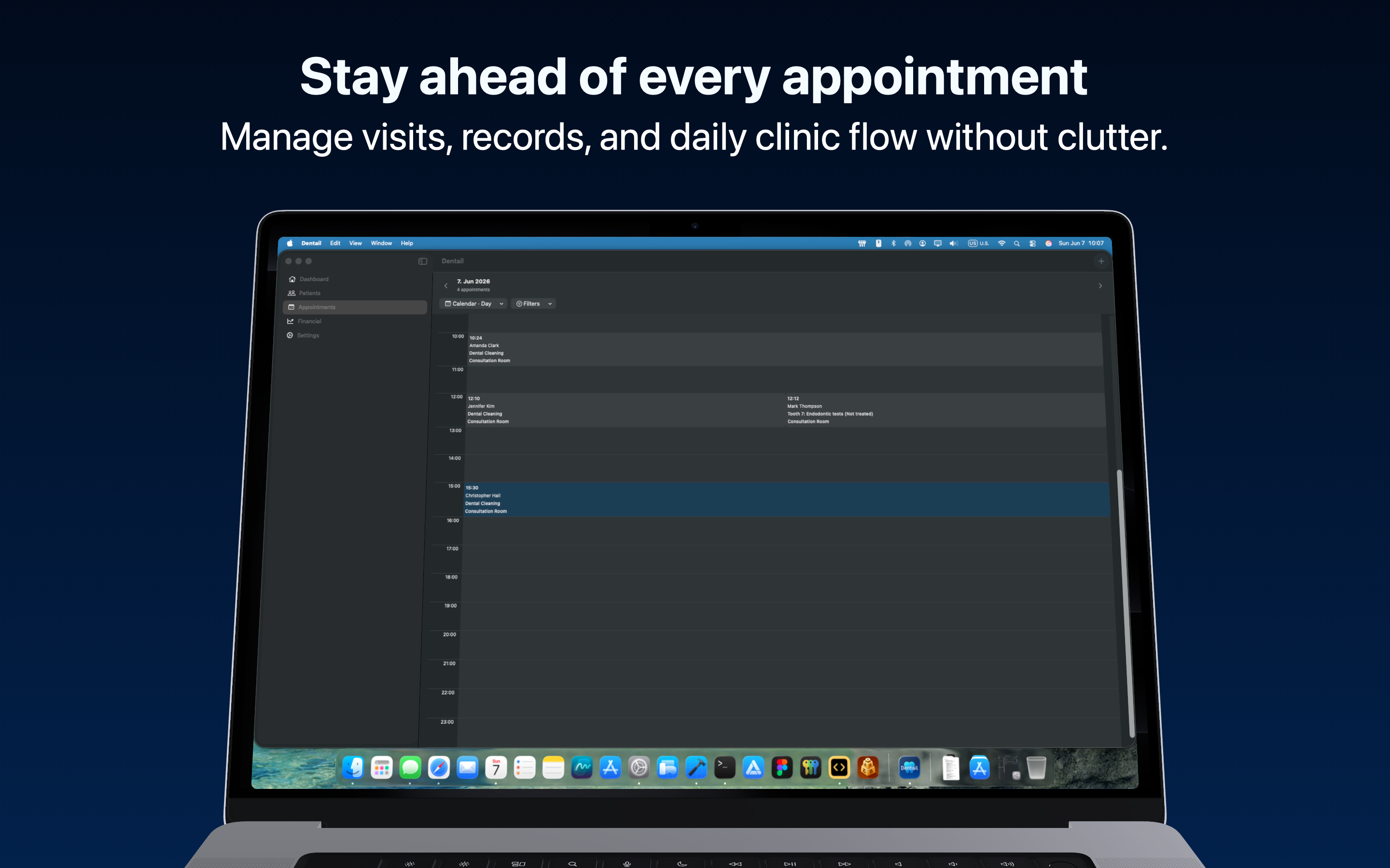 Appointment scheduling on Mac